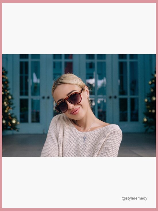 Retro Aviator Sunglasses with Plastic Frame, UV400 Protection main image 4